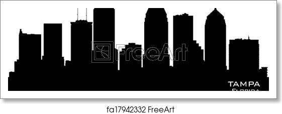 Free Art Print Of Tampa Florida City Skyline Vector Silhouette 561x227 Free Art Print Of Tampa Florida City Skyline Vector Silhouette