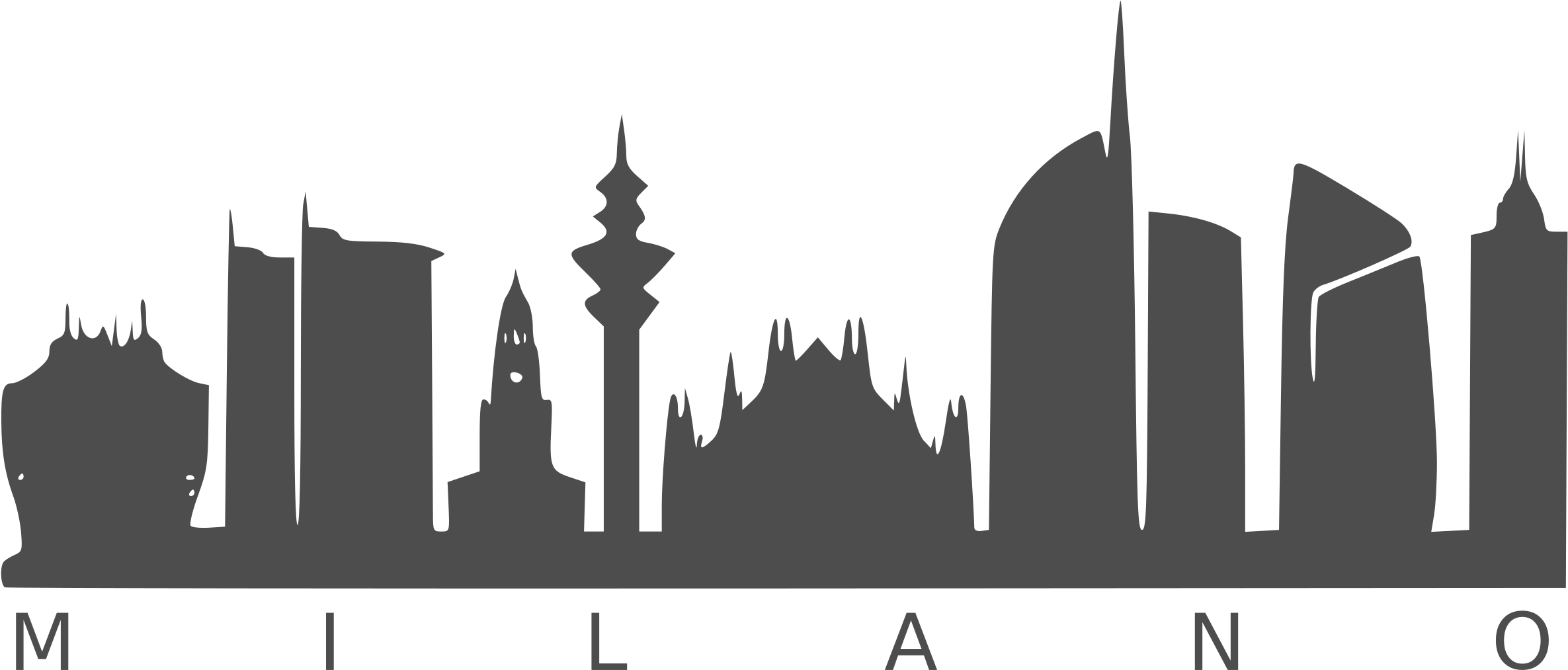 Hd La Skyline Vector Black And White Download Huge 2371x1013 Hd La Skyline Vector Black And White Download Huge