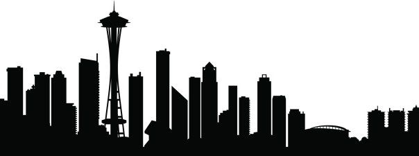 Seattle Skyline Silhouette Vector Free 604x225 Seattle Skyline Silhouette Vector Free