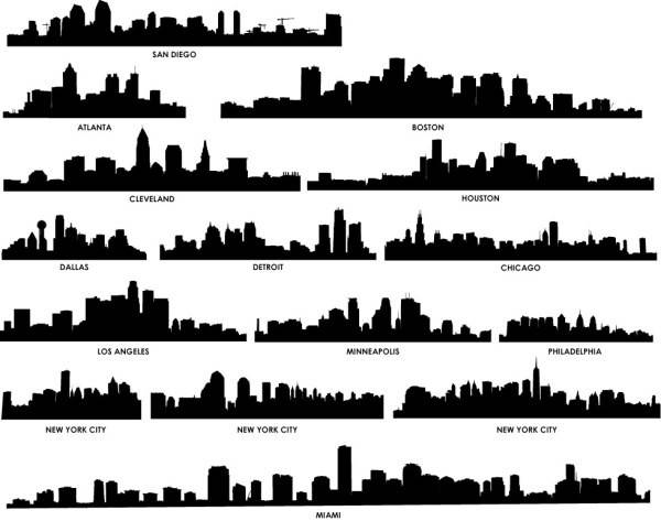 Silhouette Of World Each City Nature Vector Free Vector 600x473 Silhouette Of World Each City Nature Vector Free Vector