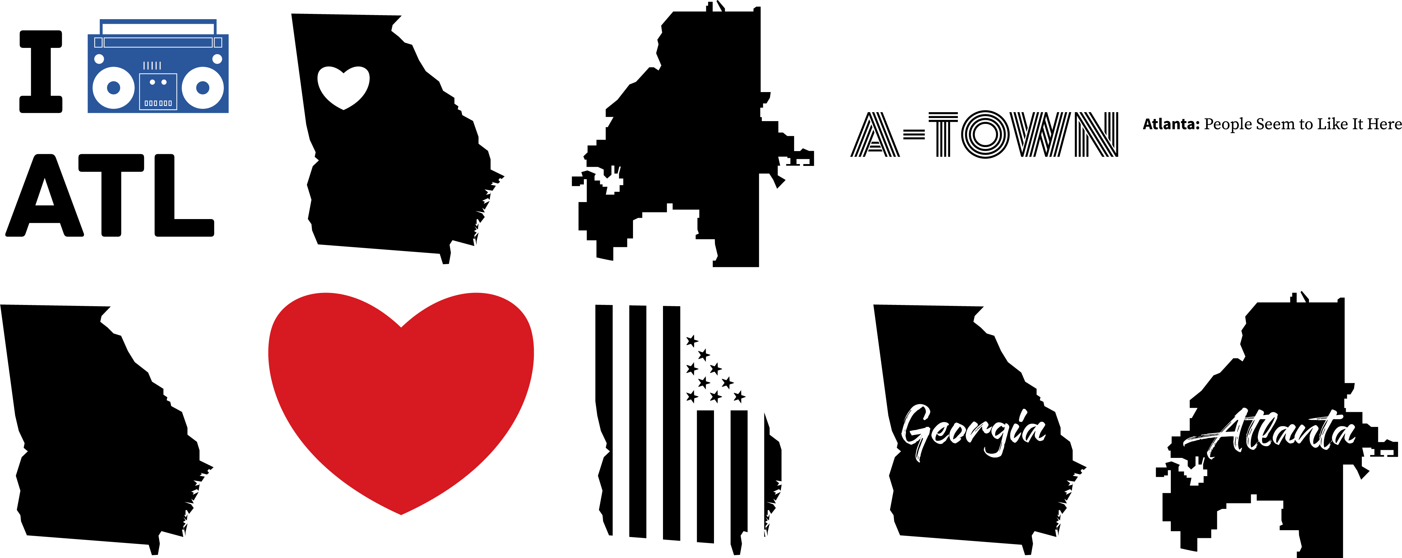 Atlanta Georgia Free Vector Art 4536x1806 Atlanta Georgia Free Vector Art