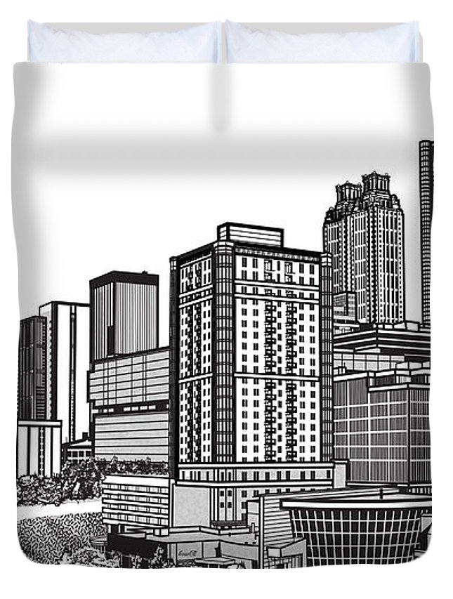 Atlanta Georgia Vector Duvet Cover For Sale 645x853 Atlanta Georgia Vector Duvet Cover For Sale