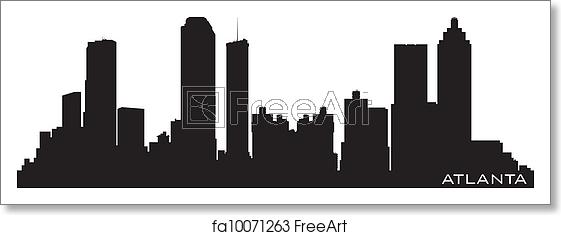 Free Art Print Of Atlanta, Georgia Skyline Detailed Vector 561x235 Free Art Print Of Atlanta, Georgia Skyline Detailed Vector