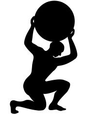 181x235 Atlas Silhouette Vector Art Illustration Silhouette, God