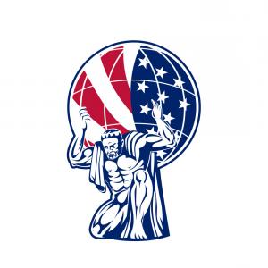 300x300 Atlas Carrying Globe With Usa Flag Vector Studiogrfx