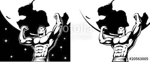 500x206 Stylized Drawing Of The God Atlas Stock Image And Royalty Free