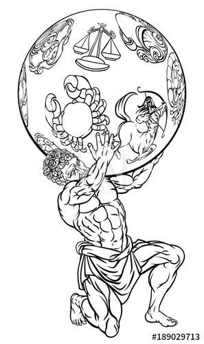 297x500 Atlas Greek Mythology Illustration