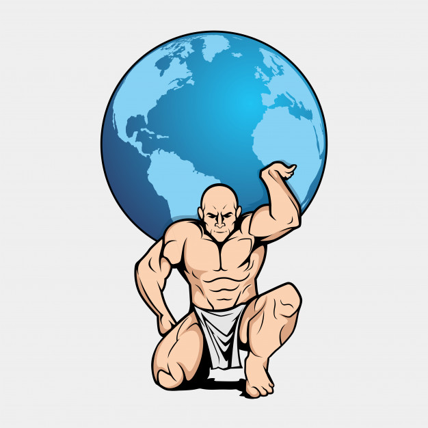 Atlas Muscular Mascot Vector Premium Download 626x626 Atlas Muscular Mascot Vector Premium Download