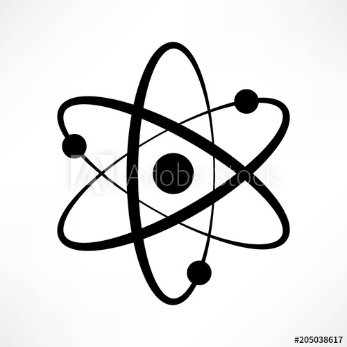 500x500 Atom Icon Vector Logotype Symbol