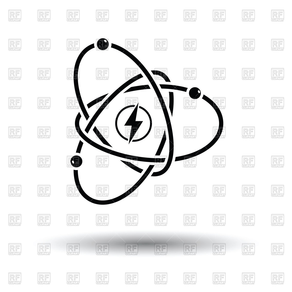1200x1200 Electric Charge Or Atom Icon Vector Image Of Icons And Emblems