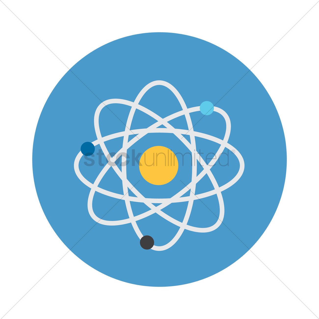 1300x1300 Free Atom Icon Vector Image