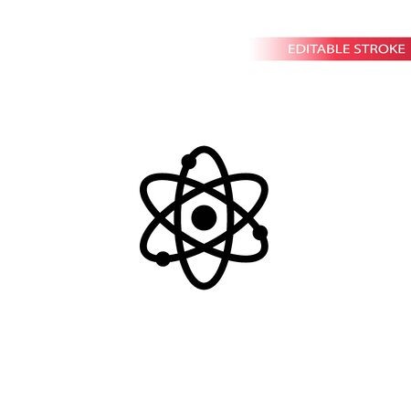 450x450 Atom Symbol Simple Black Vector Icon Atom Structure Chemistry
