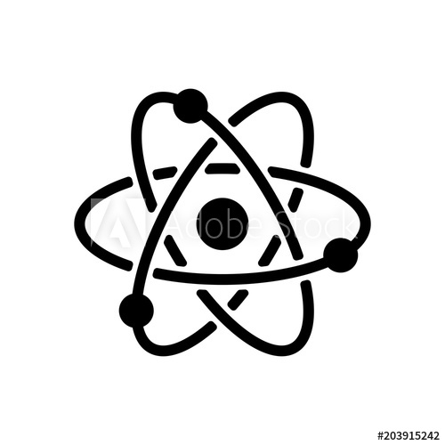 Scientific Atom Symbol, Simple Icon 500x500 Scientific Atom Symbol, Simple Icon