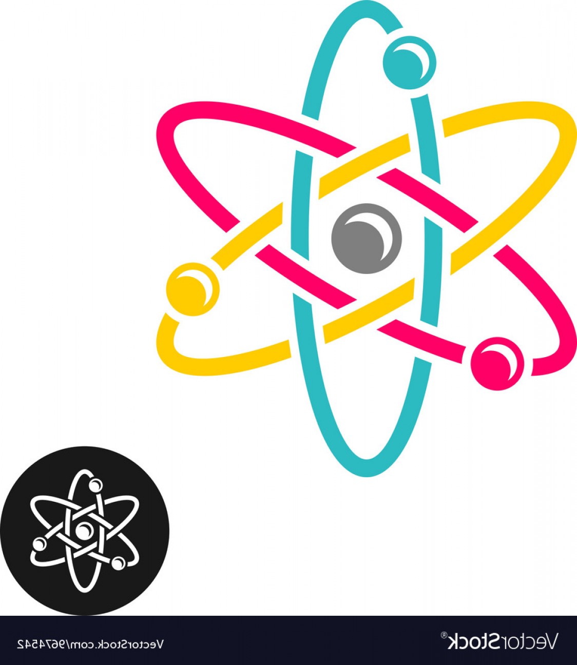 Atom Logo Colorful Physics Science Concept Symbol Vector 1124x1296 Atom Logo Colorful Physics Science Concept Symbol Vector