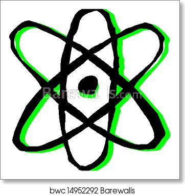 Atom Symbol Vector Art Print Barewalls Posters Prints 362x382 Atom Symbol Vector Art Print Barewalls Posters Prints