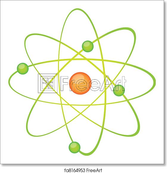 561x581 Free Art Print Of Green Atom Vector Green Atom Isolated Over