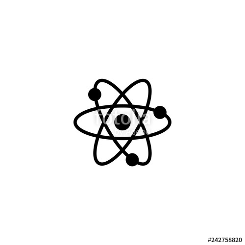 500x500 Atom Icon Vector Atom Vector Graphic Illustration Stock Image