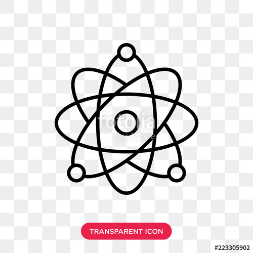 500x500 Atom Vector Icon Isolated On Transparent Background, Atom Logo
