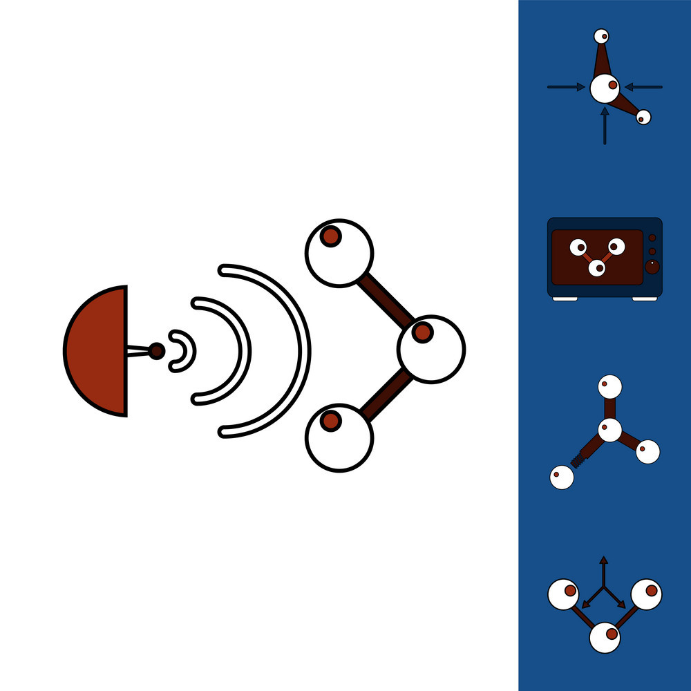 Collection Of Icons And Molecules And Atoms Vector 1000x1000 Collection Of Icons And Molecules And Atoms Vector