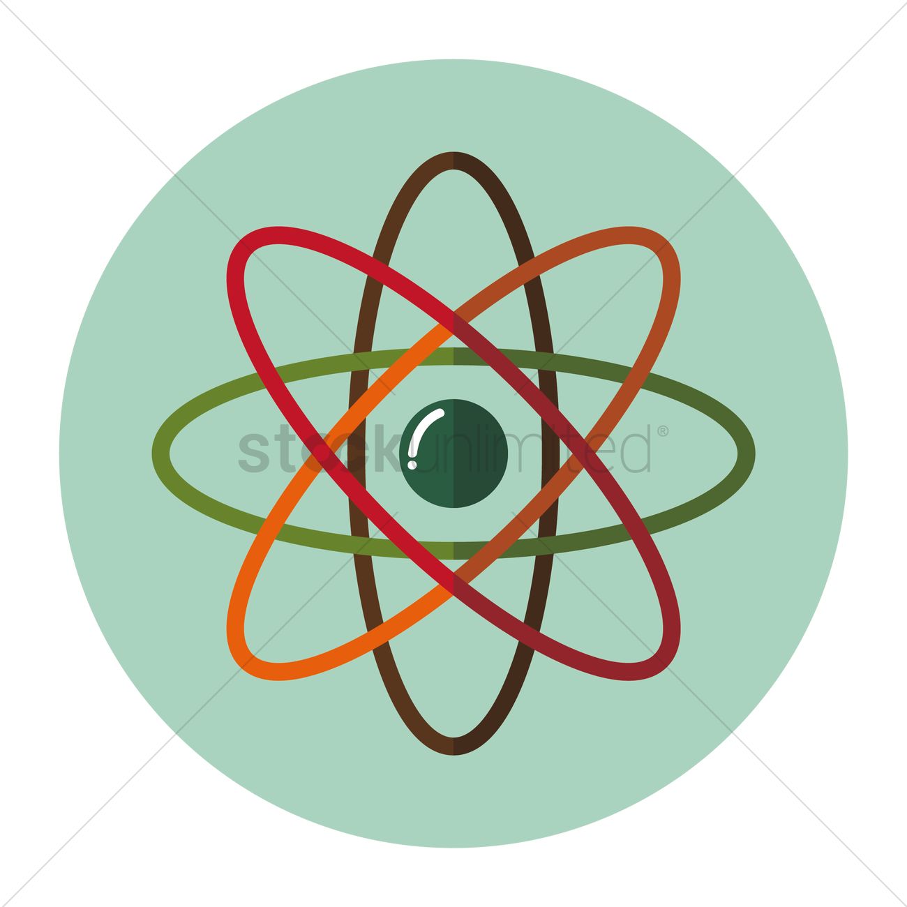 Free Atom Vector Image 1300x1300 Free Atom Vector Image