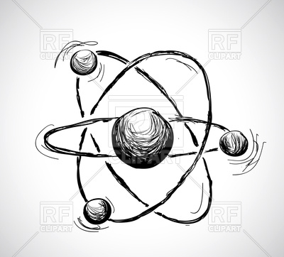 Hand Drawn Atom Vector Image Of Objects 400x362 Hand Drawn Atom Vector Image Of Objects