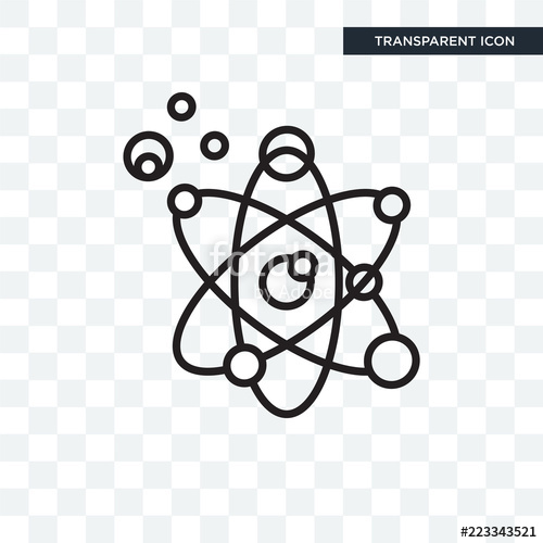 500x500 Atomic Vector Icon Isolated On Transparent Background, Atomic Logo