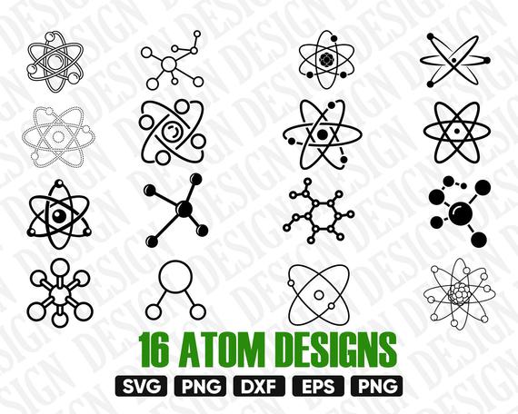 570x456 Atom Atomic Vector Atom Clipart Science Science Etsy