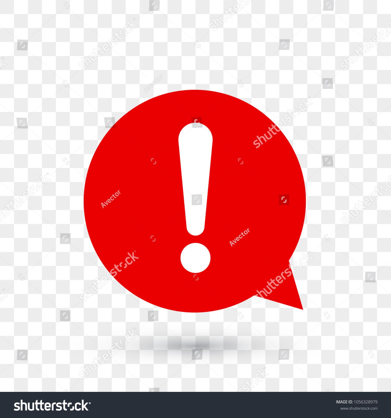 1500x1600 Exclamation Mark For Warning Or Attention Vector Icon In Red Chat