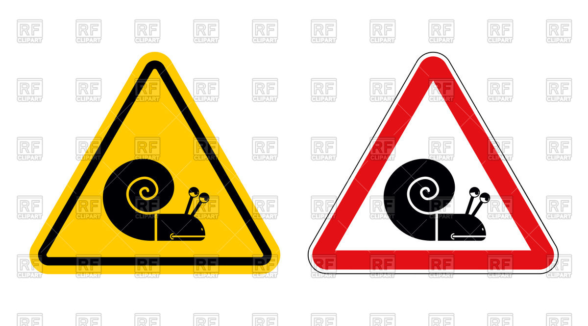 1200x666 Snail Warning Sign Of Attention Vector Image Of Plants And Animals