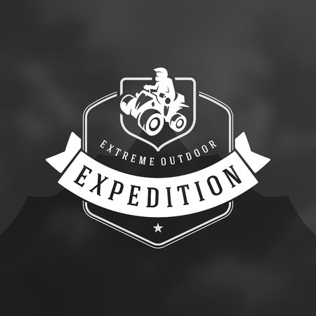 450x450 Atv Logo Emblem Vector Illustration Off Road Mountains Expedition