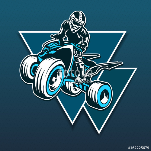 500x500 Quad Bike Silhouette, Atv Logo Design On A White Background