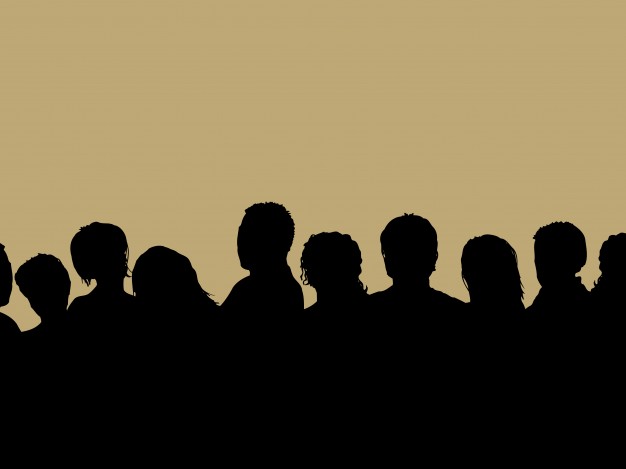 626x469 Audience Silhouette Vector Free Download