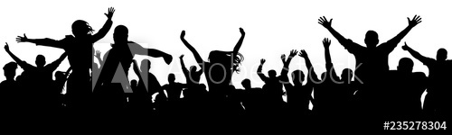 500x150 Cheerful People Having Fun Celebrating Crowd Of Fun People