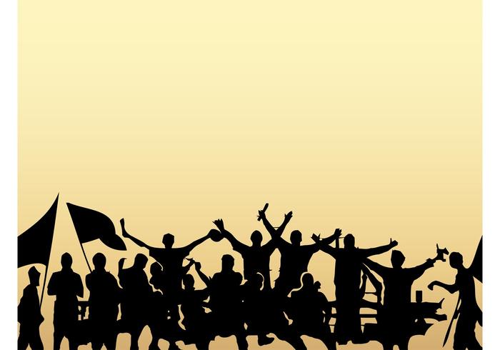700x490 Crowd Silhouette Vector Free