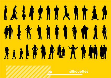 425x298 Vector Various Audience Silhouette Free Vector Download