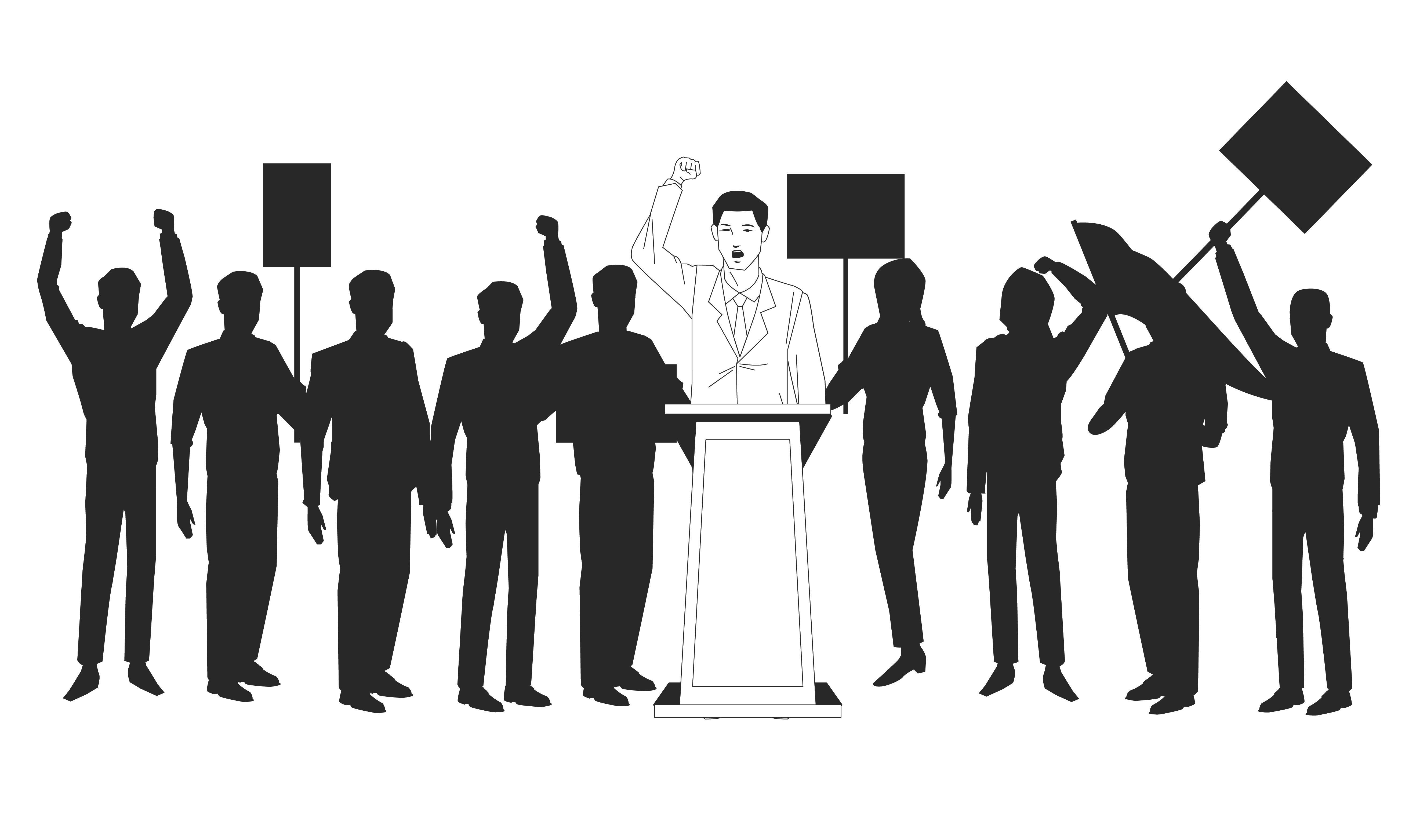 5315x3130 Audience Silhouette Free Vector Art