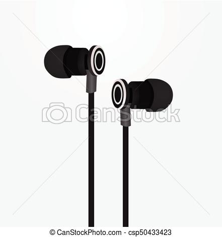 441x470 Negro, Earphones Vector, Negro