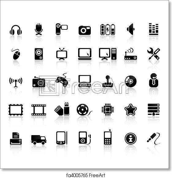 Free Art Print Of Video And Audio Icon Set Video And Audio Vector 561x581 Free Art Print Of Video And Audio Icon Set Video And Audio Vector