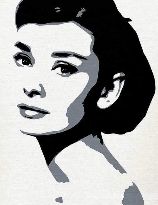 550x712 Audrey Hepburn Painting Elegant Gallery For Audrey Hepburn Shadow