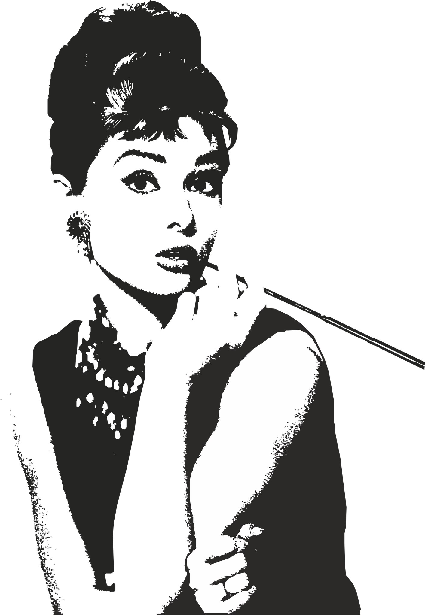 1414x2048 Audrey Hepburn Vector Art Free Vector Cdr Download