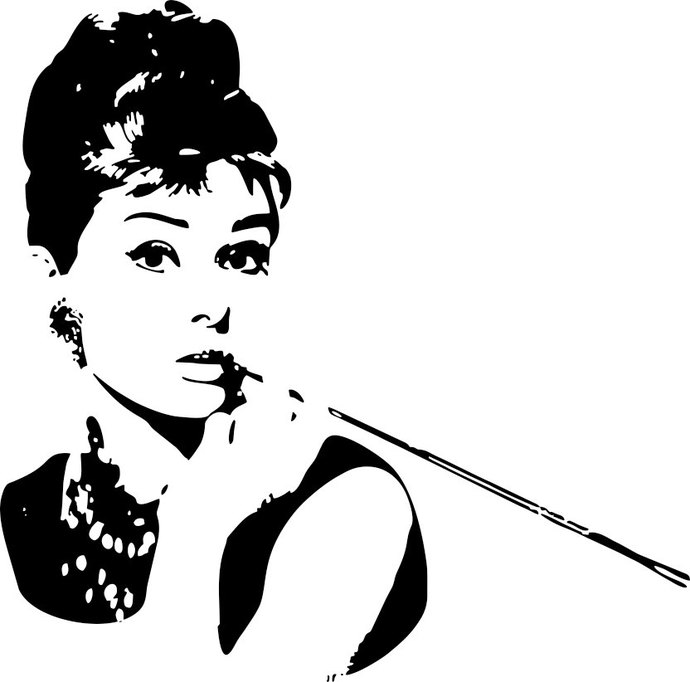 Audrey Hepburn Silhouette Vector At Collection Of Audrey Hepburn Silhouette