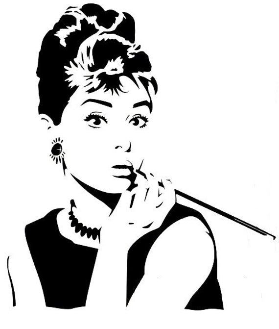 Audrey Hepburn Silhouette Vector at Vectorified.com | Collection of ...