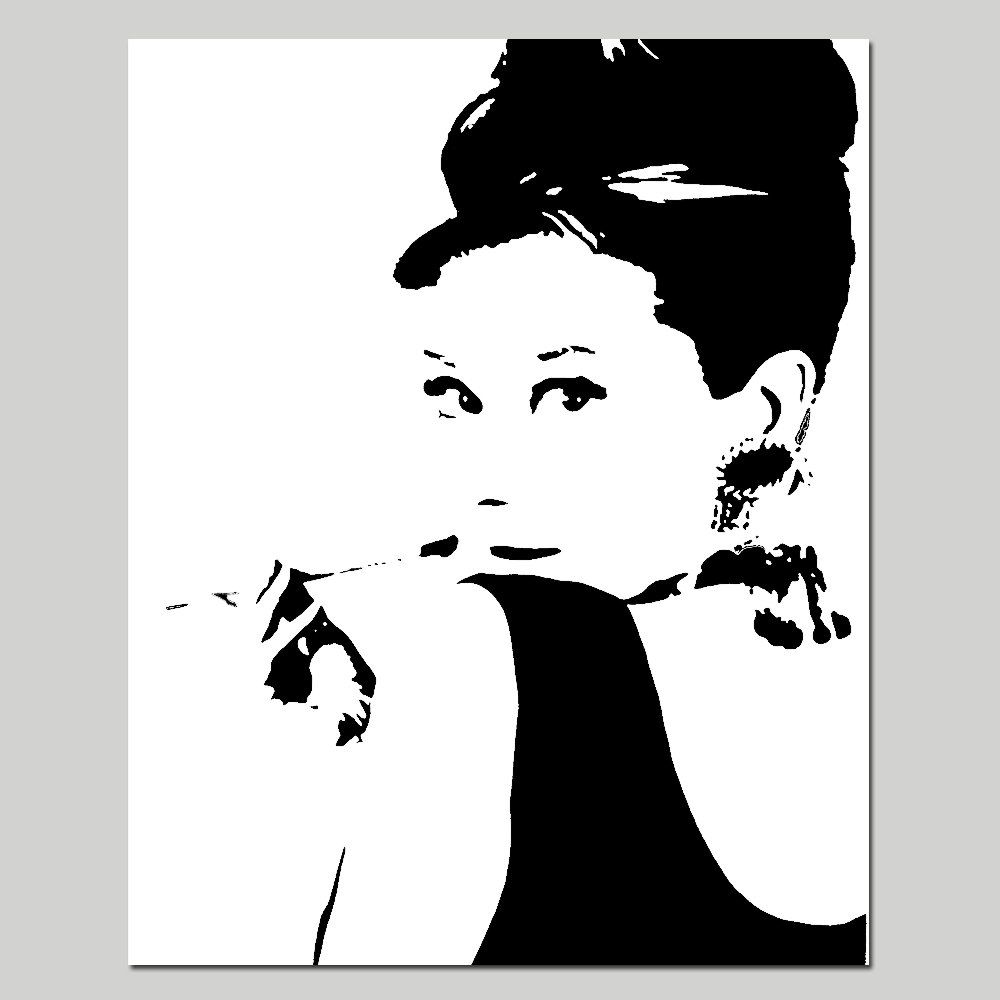 1000x1000 Audrey Hepburn Silhouette