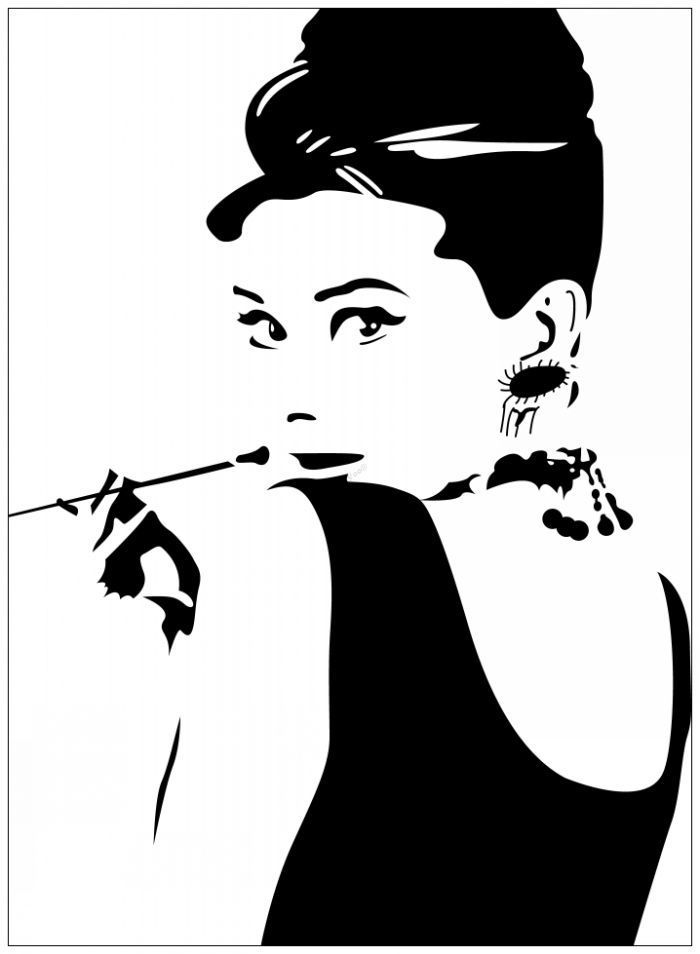 Audrey Hepburn Silhouette Vector at Vectorified.com | Collection of ...