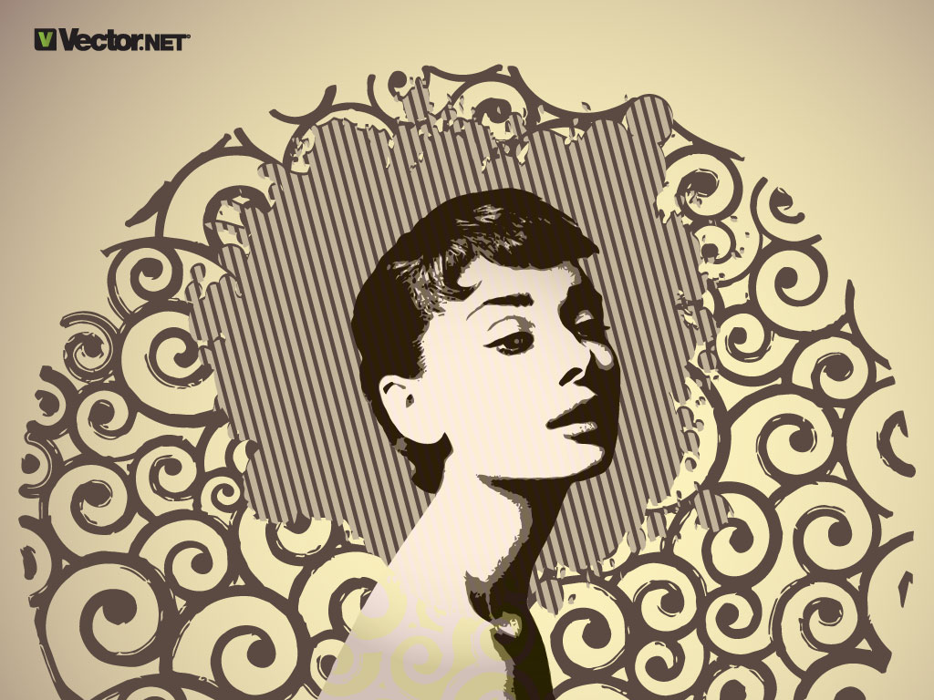 Audrey Hepburn Illustration 1024x768 Audrey Hepburn Illustration