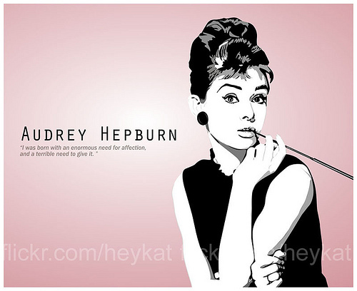 Audrey Hepburn Vector 500x408 Audrey Hepburn Vector