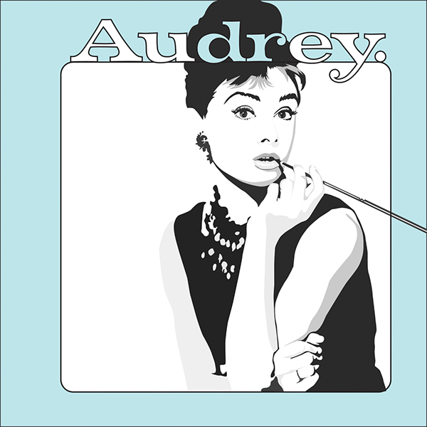 Audrey Hepburn Vector Graphic On Student Show 600x600 Audrey Hepburn Vector Graphic On Student Show