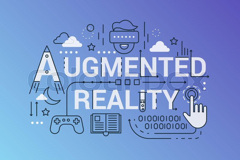 800x534 Augmented Reality Line Concept Vector Stock Vector Colourbox