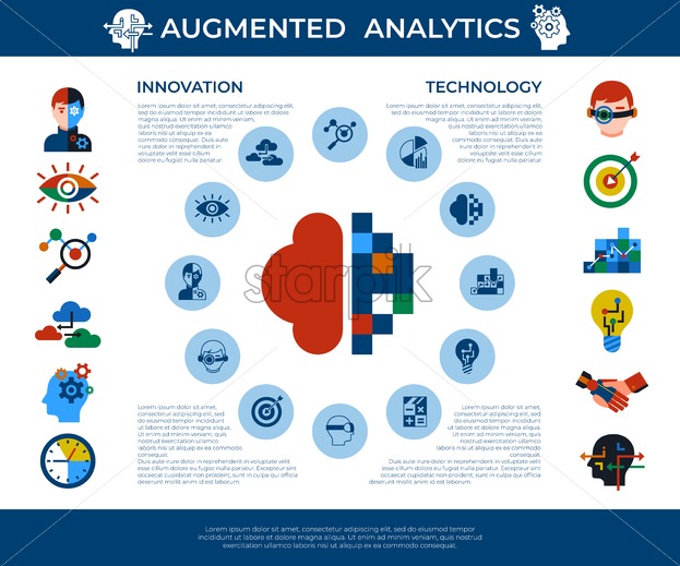 623x519 Digital Vector Augmented Analytics And Innovation Technology Icons