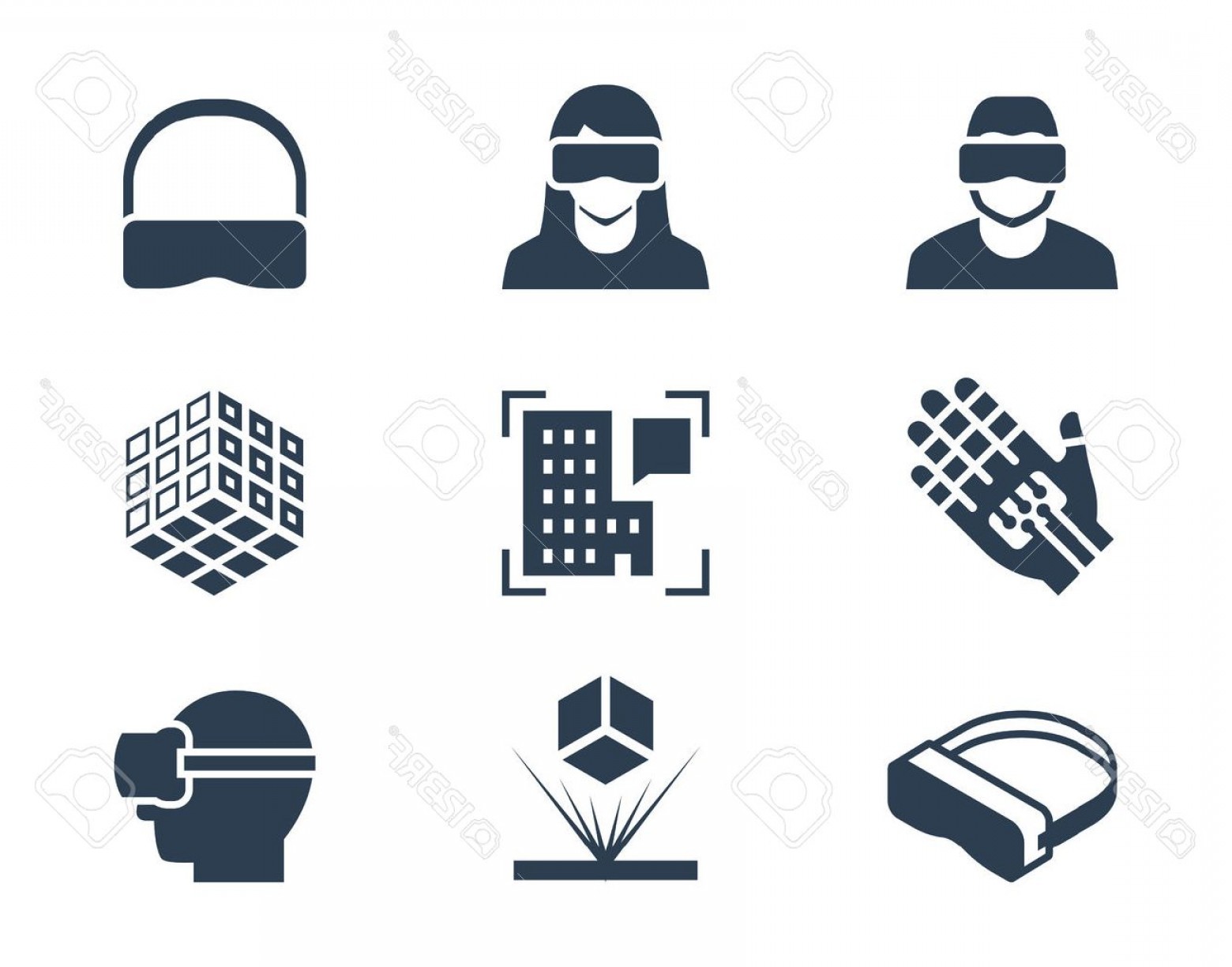 1560x1224 Photostock Vector Vr Or Virtual Reality Augmented Reality